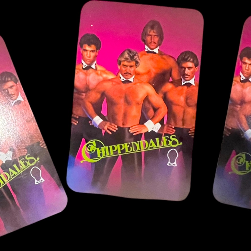 Chippendales playing cards in original box with special admission “ Free Pass”